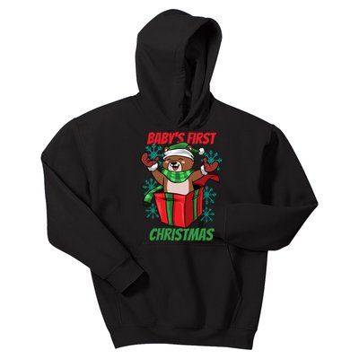 Baby's First Christmas Kids Hoodie