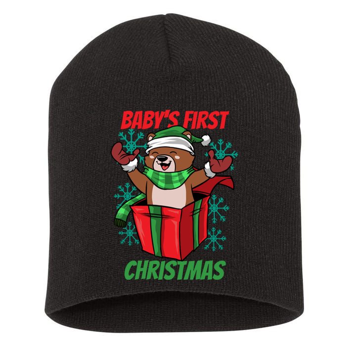 Baby's First Christmas Short Acrylic Beanie