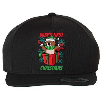 Baby's First Christmas Wool Snapback Cap