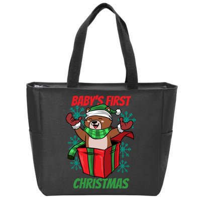 Baby's First Christmas Zip Tote Bag