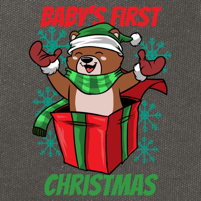 Baby's First Christmas Cotton Canvas Backpack
