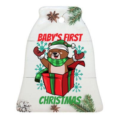 Baby's First Christmas Ceramic Bell Ornament