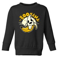 Boonana Funny Cute Banana Ghost Halloween Banana Lover Gifts Toddler Sweatshirt