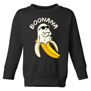 Boonana Funny Cute Banana Ghost Halloween Banana Lover Gifts Toddler Sweatshirt