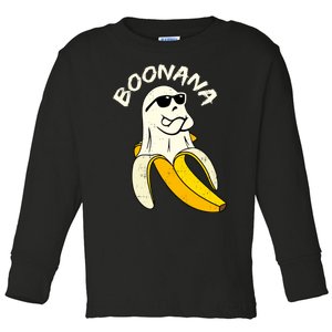 Boonana Funny Cute Banana Ghost Halloween Banana Lover Gifts Toddler Long Sleeve Shirt