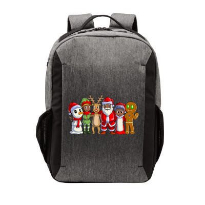 Black Family Christmas Afro African American Santa Xmas Long Sleeve Vector Backpack