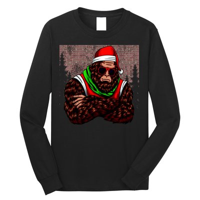 Bigfoot Funny Christmas Hipster Long Sleeve Shirt