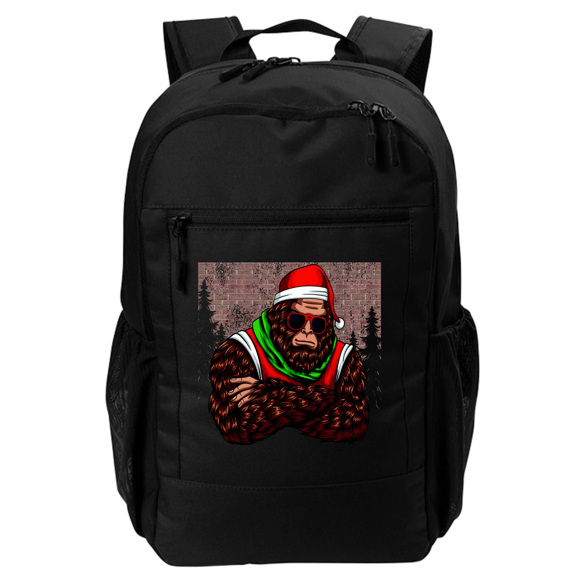 Bigfoot Funny Christmas Hipster Backpack