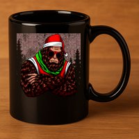 Bigfoot Funny Christmas Hipster 11oz C Handle Ceramic Mug