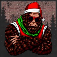 Bigfoot Funny Christmas Hipster 11oz C Handle Ceramic Mug