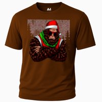 Bigfoot Funny Christmas Hipster Cooling Performance Crew T-Shirt