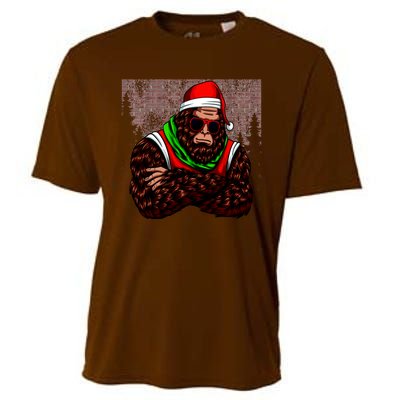 Bigfoot Funny Christmas Hipster Cooling Performance Crew T-Shirt