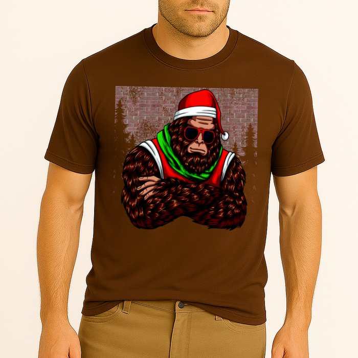 Bigfoot Funny Christmas Hipster Cooling Performance Crew T-Shirt