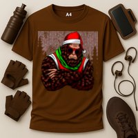 Bigfoot Funny Christmas Hipster Cooling Performance Crew T-Shirt