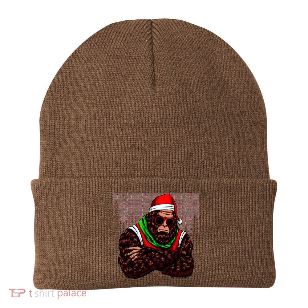 Bigfoot Funny Christmas Hipster Beanie