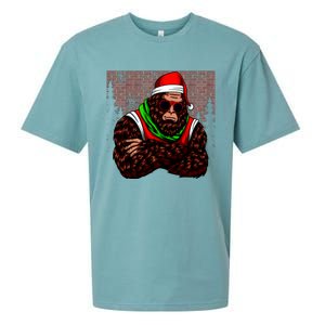 Bigfoot Funny Christmas Hipster Sueded Cloud Jersey T-Shirt