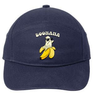 Boonana Funny Cute Banana Ghost Halloween Banana Lover Gifts 7-Panel Snapback Hat