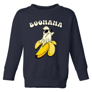 Boonana Funny Cute Banana Ghost Halloween Banana Lover Gifts Toddler Sweatshirt