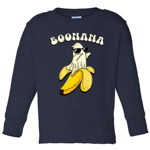 Boonana Funny Cute Banana Ghost Halloween Banana Lover Gifts Toddler Long Sleeve Shirt