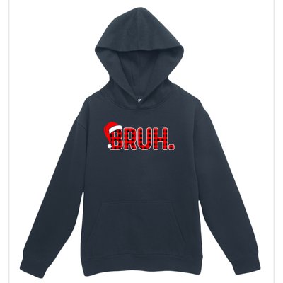 Bruh Funny Christmas Plaid Teens Xmas Pajamas Urban Pullover Hoodie