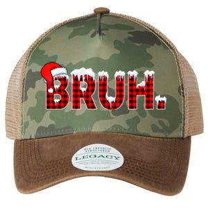 Bruh Funny Christmas Plaid Teens Xmas Pajamas Legacy Tie Dye Trucker Hat