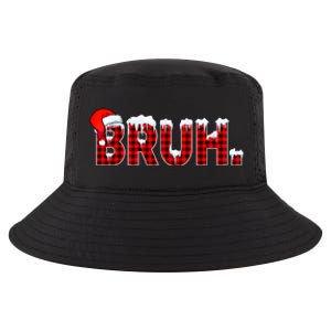 Bruh Funny Christmas Plaid Teens Xmas Pajamas Cool Comfort Performance Bucket Hat