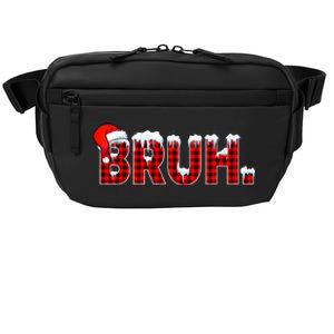 Bruh Funny Christmas Plaid Teens Xmas Pajamas Crossbody Pack