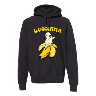 Boonana Funny Cute Banana Ghost Halloween Banana Lover Gifts Premium Hoodie