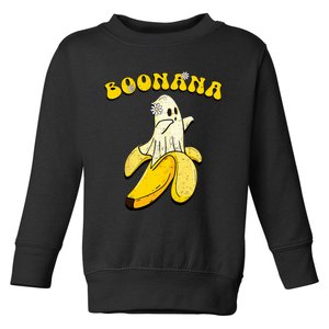 Boonana Funny Cute Banana Ghost Halloween Banana Lover Gifts Toddler Sweatshirt