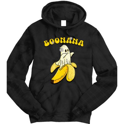 Boonana Funny Cute Banana Ghost Halloween Banana Lover Gifts Tie Dye Hoodie