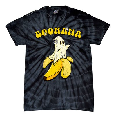 Boonana Funny Cute Banana Ghost Halloween Banana Lover Gifts Tie-Dye T-Shirt