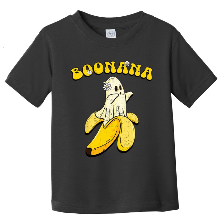 Boonana Funny Cute Banana Ghost Halloween Banana Lover Gifts Toddler T-Shirt