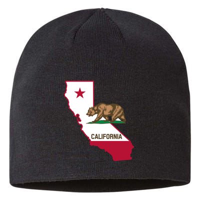 Bear Flag. California Republic State Flag Of California Sustainable Beanie