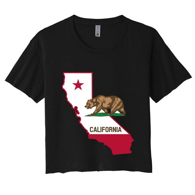 Bear Flag. California Republic State Flag Of California Crop Top