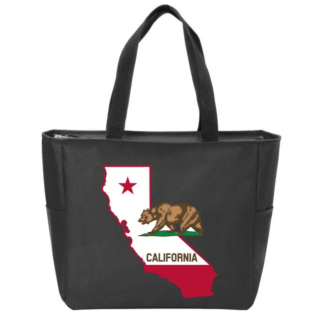 Bear Flag. California Republic State Flag Of California Zip Tote Bag