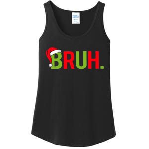 Bruh Funny Christmas Plaid Teen Xmas Pajamas Ladies Essential Tank