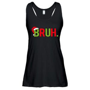 Bruh Funny Christmas Plaid Teen Xmas Pajamas Ladies Essential Flowy Tank