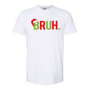 Bruh Funny Christmas Plaid Teen Xmas Pajamas Softstyle CVC T-Shirt