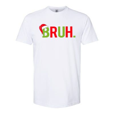 Bruh Funny Christmas Plaid Teen Xmas Pajamas Softstyle® CVC T-Shirt