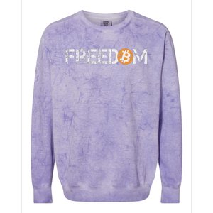 Bitcoin = Freedom Crypto Cryptocurrency Trading Trader Gift Colorblast Crewneck Sweatshirt