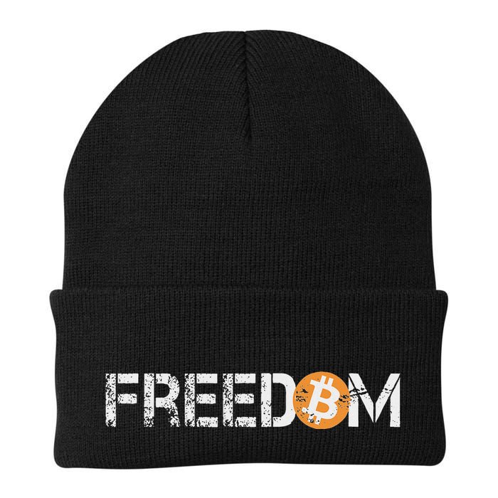 Bitcoin = Freedom Crypto Cryptocurrency Trading Trader Gift Knit Cap Winter Beanie
