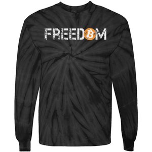 Bitcoin = Freedom Crypto Cryptocurrency Trading Trader Gift Tie-Dye Long Sleeve Shirt