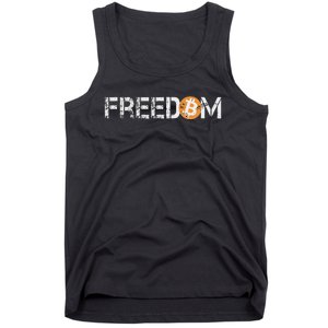 Bitcoin = Freedom Crypto Cryptocurrency Trading Trader Gift Tank Top