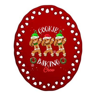 Baking Family Christmas Gingerbread Team Cookie Baking Crew Gift Ceramic Oval Ornament