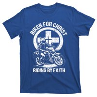 Biker For Christ Riding By Faith Gift T-Shirt