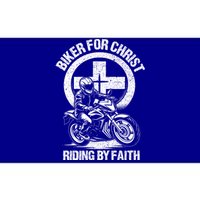 Biker For Christ Riding By Faith Gift Bumper Sticker