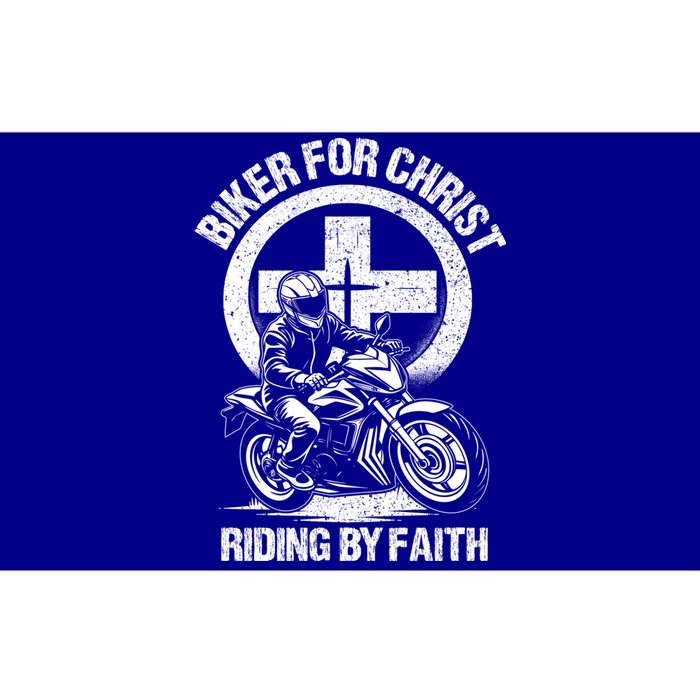 Biker For Christ Riding By Faith Gift Bumper Sticker