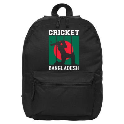 Bangladesh Flag Cricket 2024 Fans Player Coach 16 in Basic Backpack