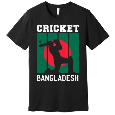 Bangladesh Flag Cricket 2024 Fans Player Coach Premium T-Shirt