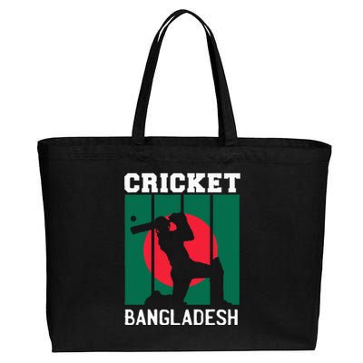 Bangladesh Flag Cricket 2024 Fans Player Coach Cotton Canvas Jumbo Tote